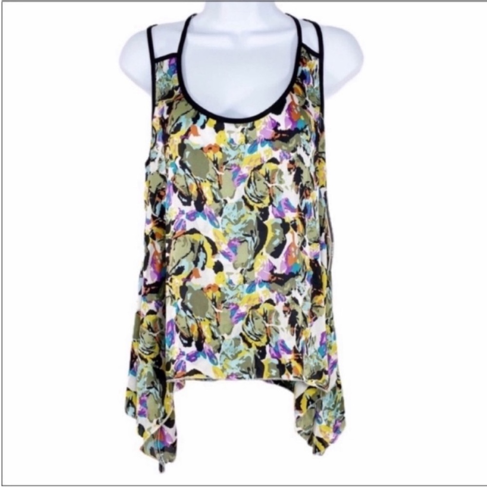 SIONI racerback floral tank top NEW